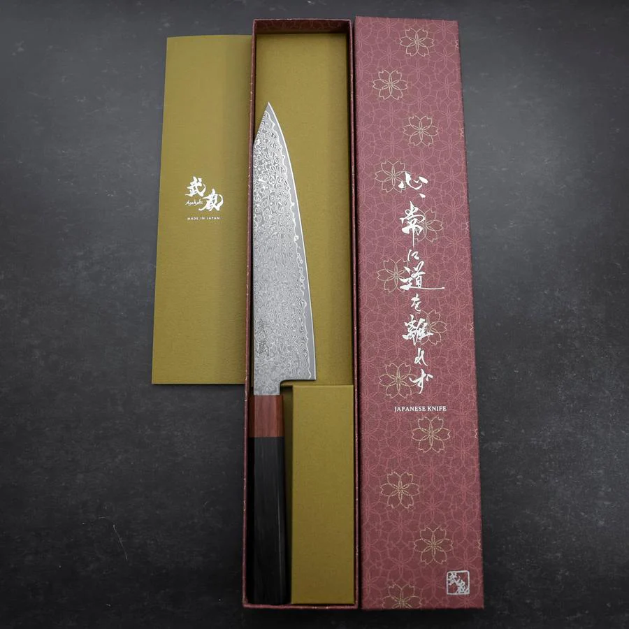 Kiritsuke Gyuto VG-10 Damast Rosen- und Ebenholz Griff 210mm - Image 8