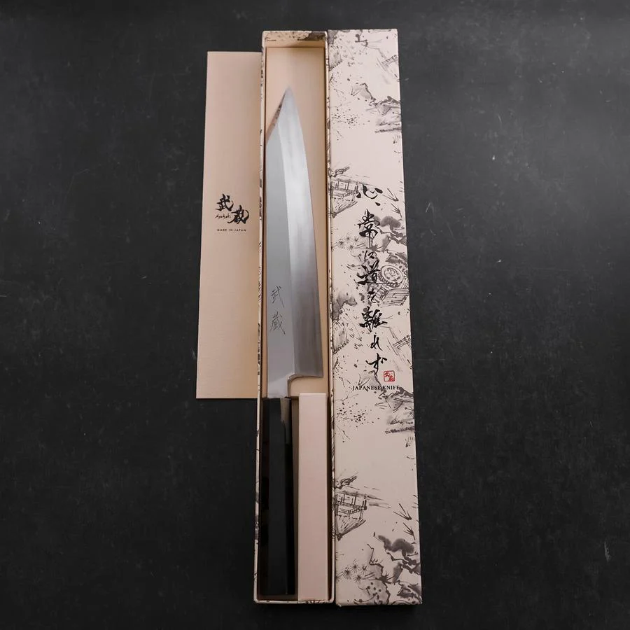 Kiritsuke Gyuto VG-10 Kagami Büffelhorn und Ebenholz Griff 270mm - Image 8