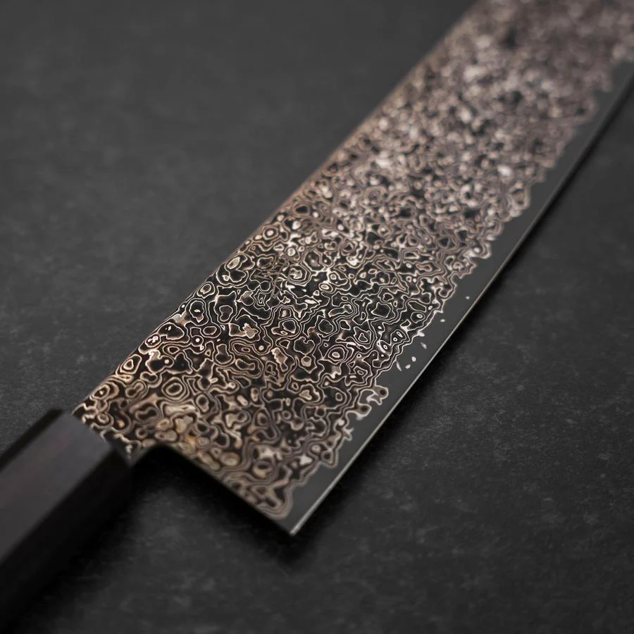 Kiritsuke VG-10 Kurozome Damast Büffelhorn und Ebenholz Griff 240mm - Image 3