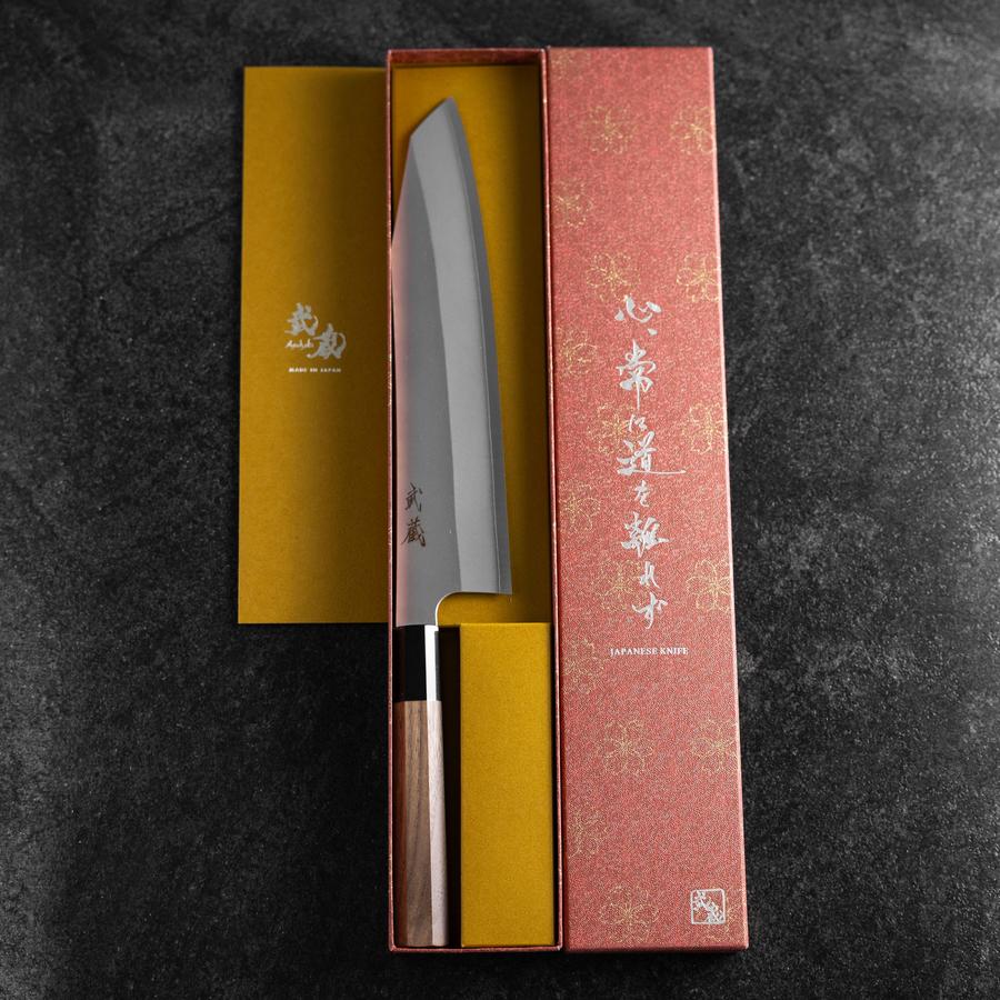 Kiritsuke Silver Steel #3 Kasumi Büffelhorn und Walnussholz Griff 240mm - Image 8