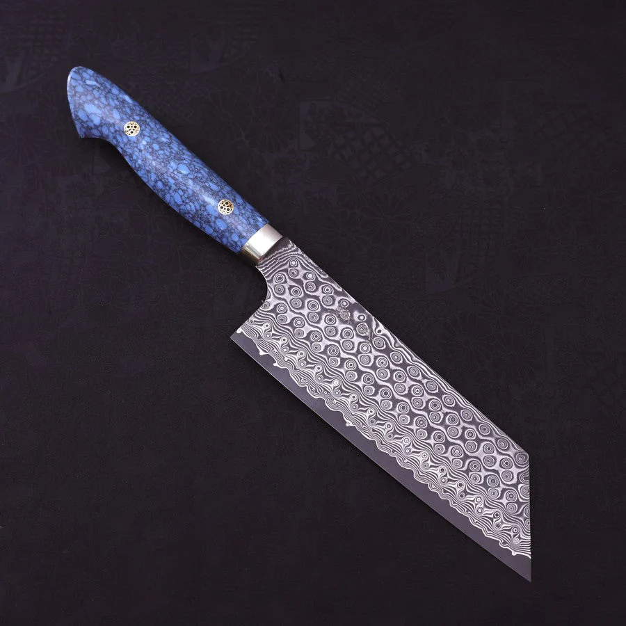 Kiritsuke Nakiri SG-2 Damast Blauer Türkis Griff 170mm