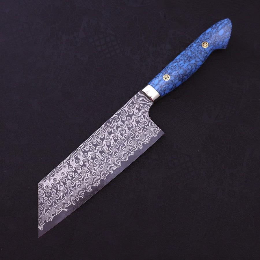 Kiritsuke Nakiri SG-2 Damast Blauer Türkis Griff 170mm - Image 2