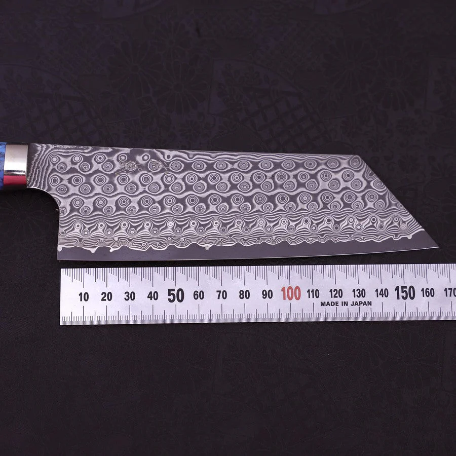 Kiritsuke Nakiri SG-2 Damast Blauer Türkis Griff 170mm - Image 7