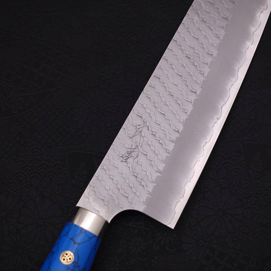 Kiritsuke Nakiri SG-2 Tsuchime Blauer Türkis Griff 170mm - Image 3
