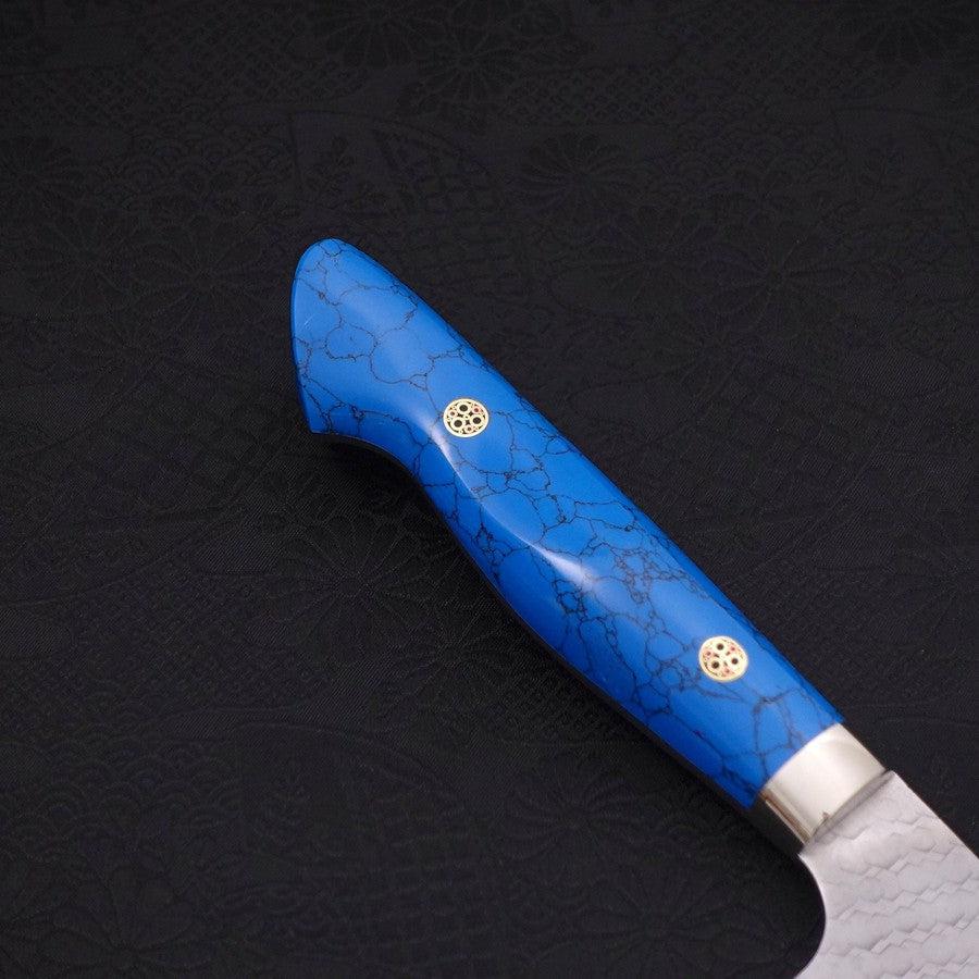 Kiritsuke Nakiri SG-2 Tsuchime Blauer Türkis Griff 170mm - Image 6