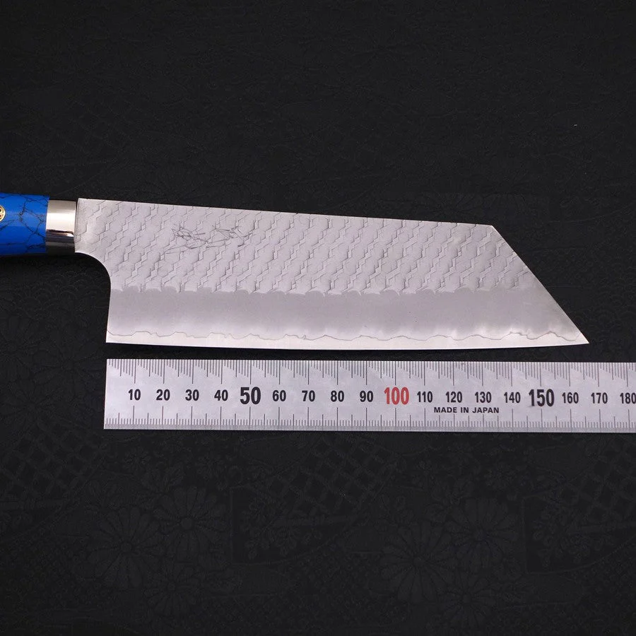 Kiritsuke Nakiri SG-2 Tsuchime Blauer Türkis Griff 170mm - Image 7