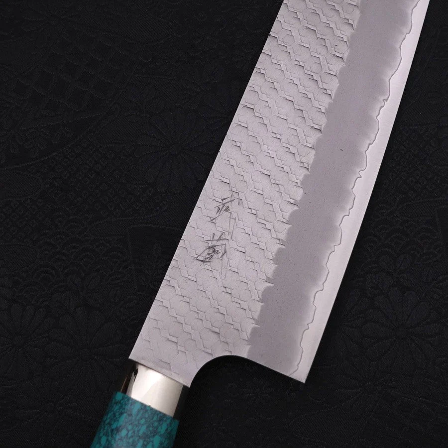 Kiritsuke Nakiri SG-2 Tsuchime Grüner Türkis Griff 170mm - Image 3