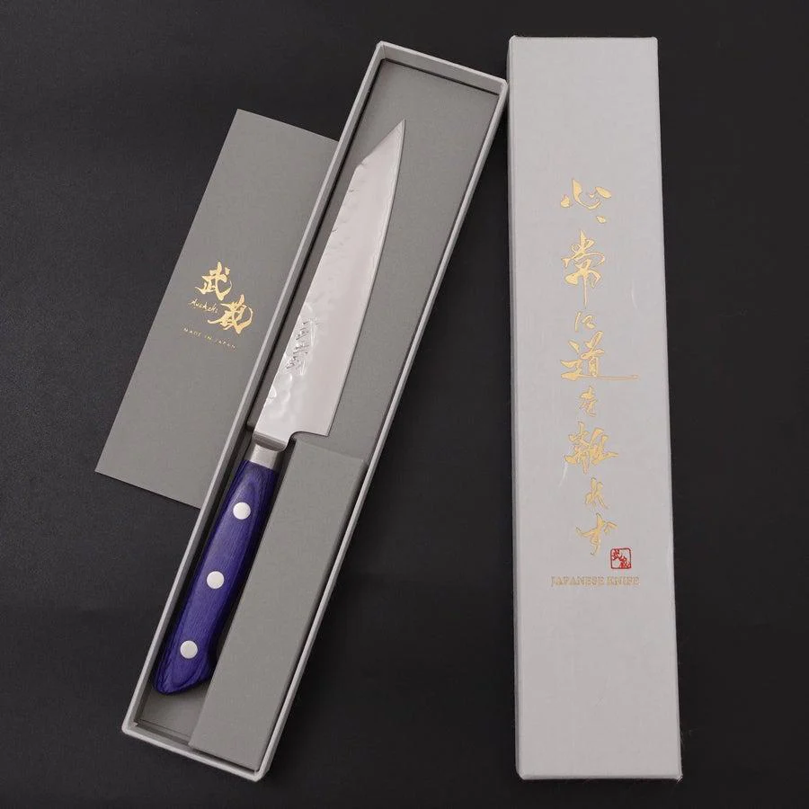 Kiritsuke Petty AUS-10 Tsuchime Blauer Westlicher Griff 145mm - Image 8