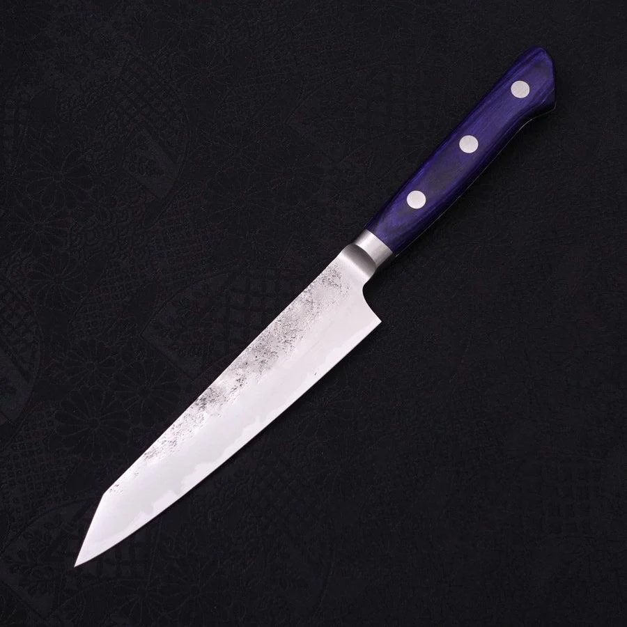 Kiritsuke Petty Edelstahlummantelung Blue Steel #2 Nashiji Westlicher Griff 135mm - Image 2