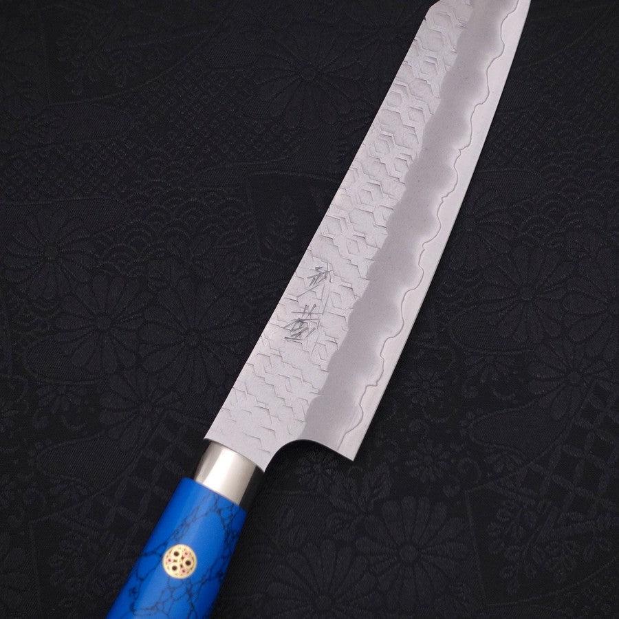 Kiritsuke Petty SG-2 Tsuchime Blauer Türkis Griff 150mm - Image 3