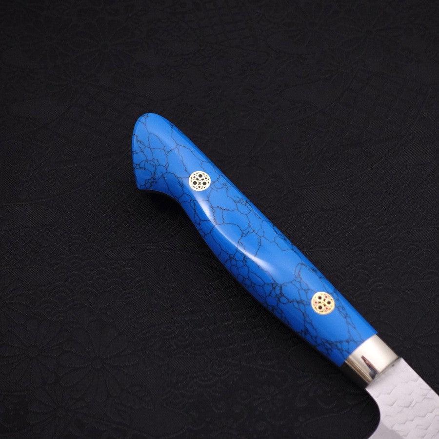 Kiritsuke Petty SG-2 Tsuchime Blauer Türkis Griff 150mm - Image 6
