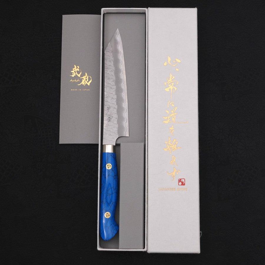 Kiritsuke Petty SG-2 Tsuchime Blauer Türkis Griff 150mm - Image 8