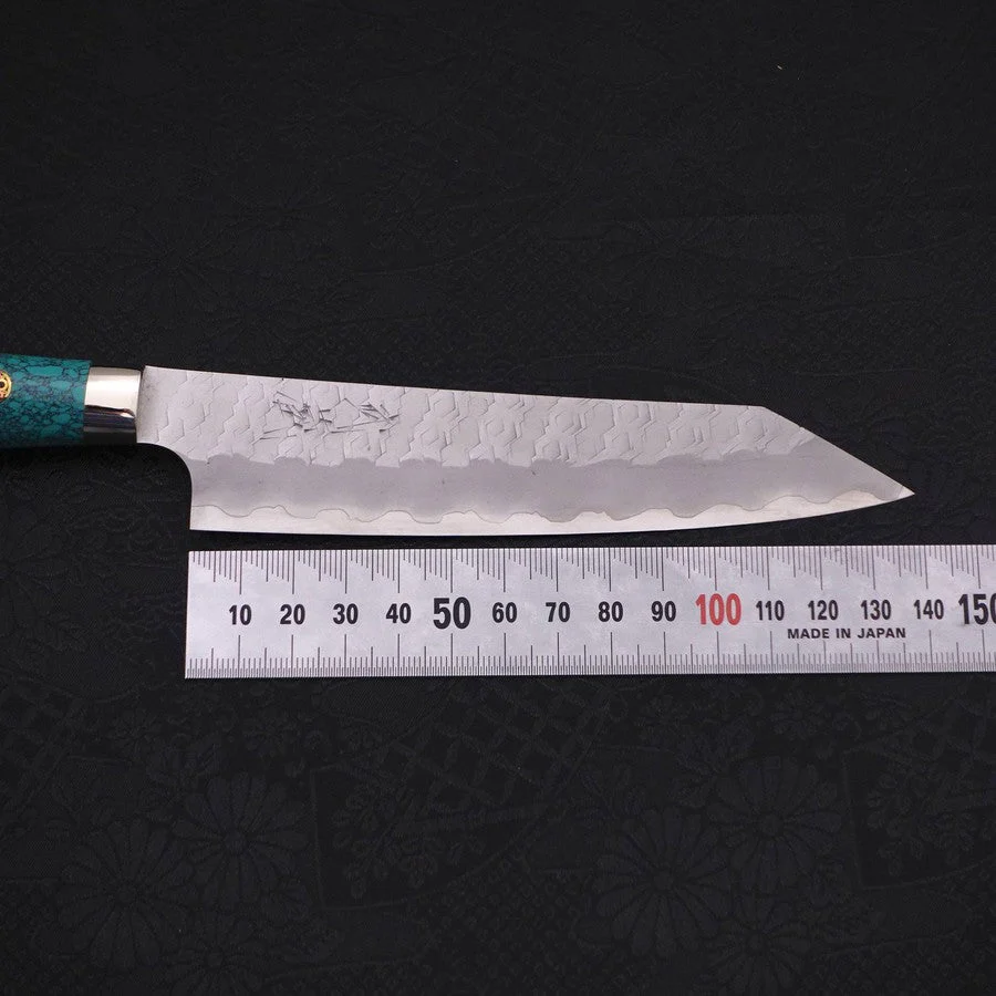 Kiritsuke Petty SG-2 Tsuchime Grüner Türkis Griff 150mm - Image 7
