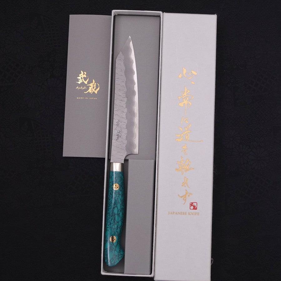 Kiritsuke Petty SG-2 Tsuchime Grüner Türkis Griff 150mm - Image 8