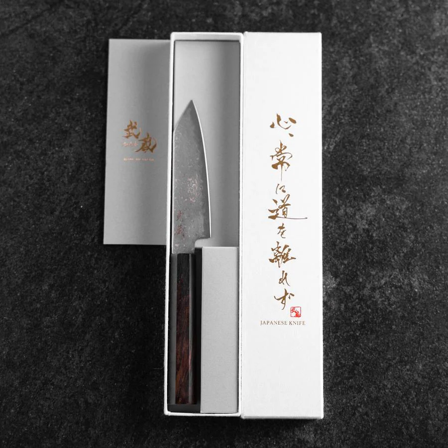 Kiritsuke Petty SLD Schwarzer Damast Ebenholz Griff 110mm - Image 8
