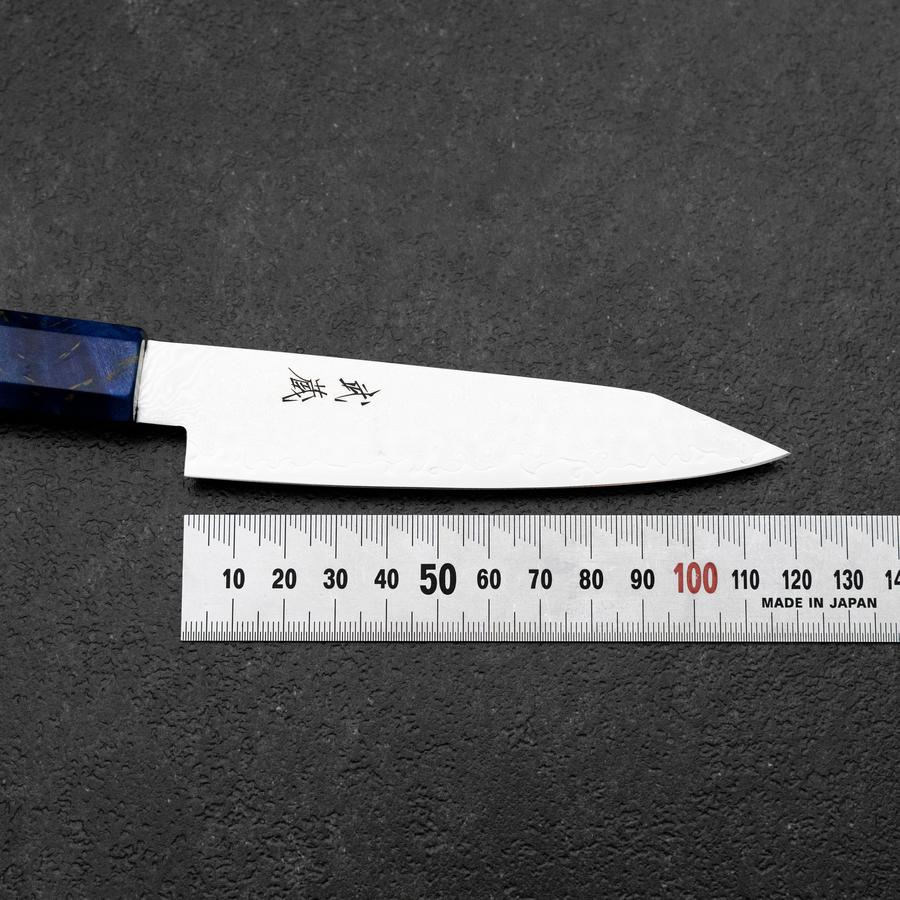 Kiritsuke Petty VG-10 Damast Blauer Birkenholz Griff 120mm - Image 7