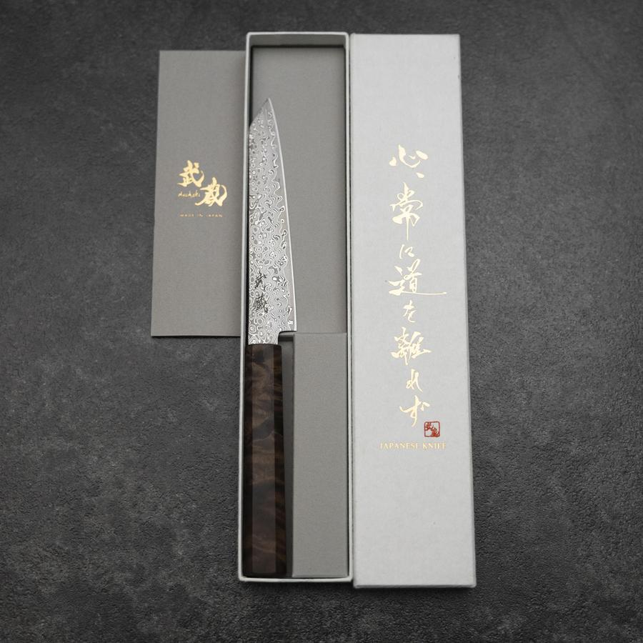 Kiritsuke Petty VG-10 Damast Brauner Birkenholz Griff 135mm - Image 8