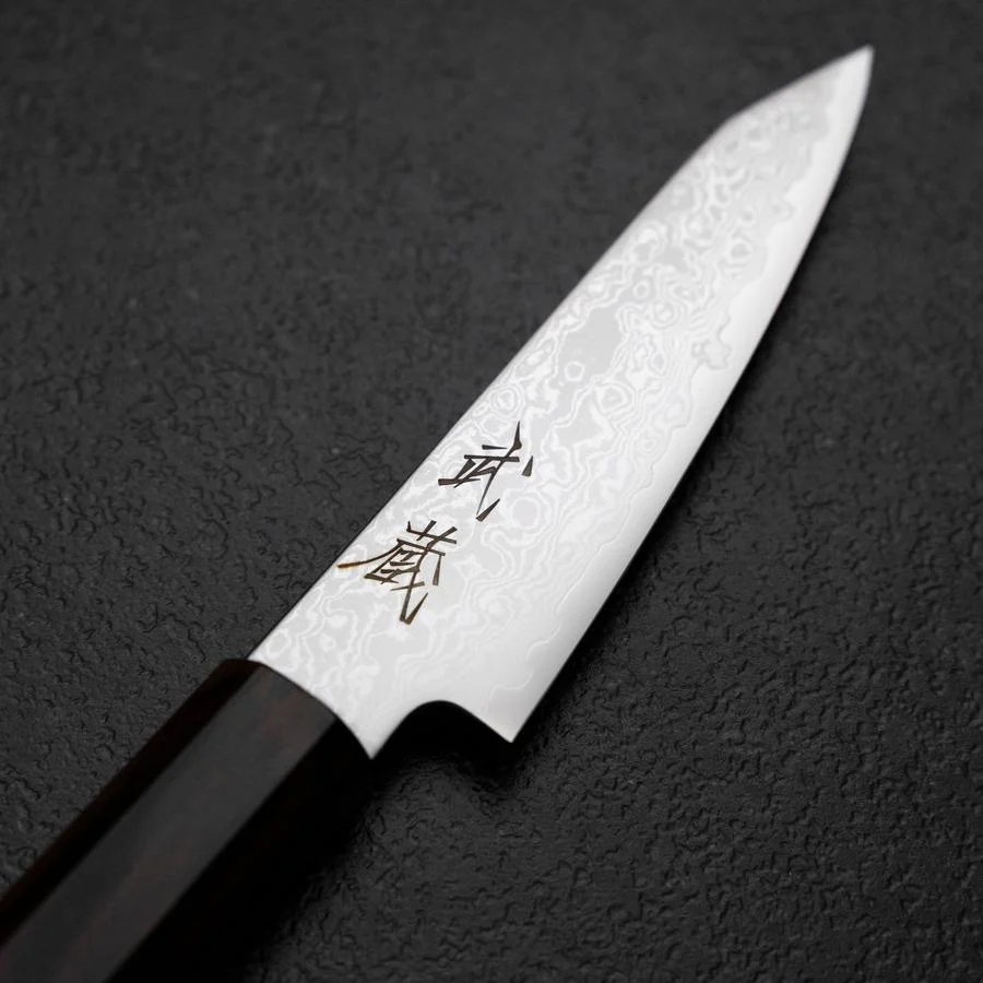 Kiritsuke Petty VG-10 Damast Ebenholz Griff 100mm - Image 3