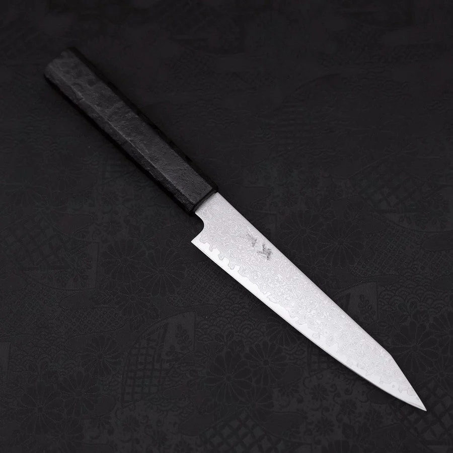 Kiritsuke Petty VG-10 Damast Schwarzer Ishime Griff 150mm