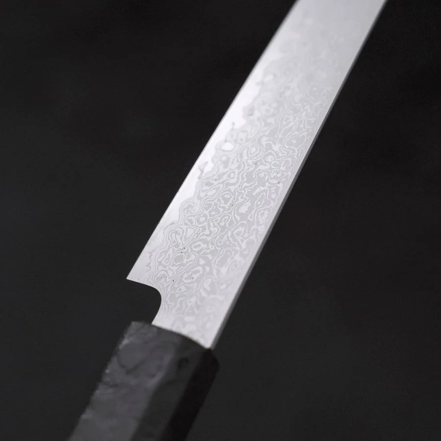 Kiritsuke Petty VG-10 Damast Schwarzer Ishime Griff 150mm - Image 3