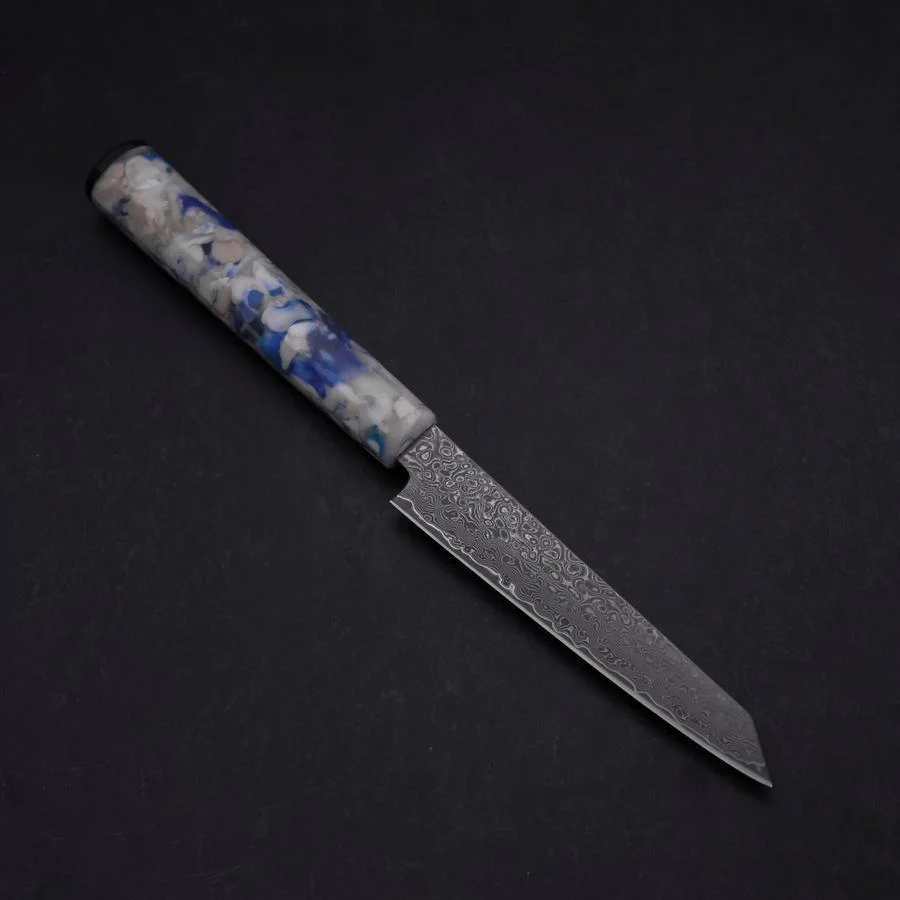 Kiritsuke Petty VG-10 Damast Blau-Weißer-Mix Ozeanplastik Griff 130mm