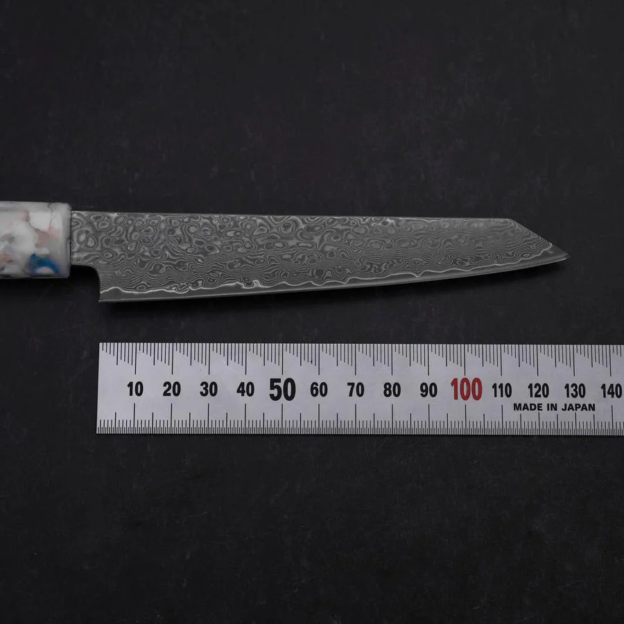 Kiritsuke Petty VG-10 Damast Blau-Weißer-Mix Ozeanplastik Griff 130mm - Image 7