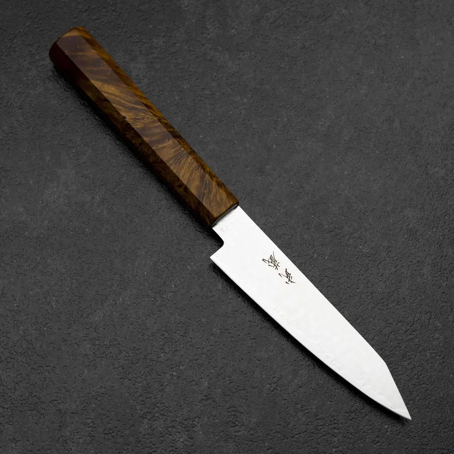 Kiritsuke Petty VG-10 Damast Gelb-Brauner Birkenholz Griff 120mm