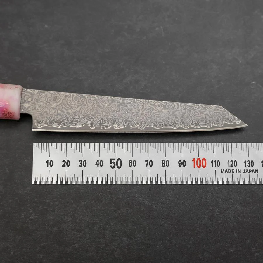 Kiritsuke Petty VG-10 Damast Sakura Rosa Ozeanplastik Griff mit Blattgold 130mm - Image 7