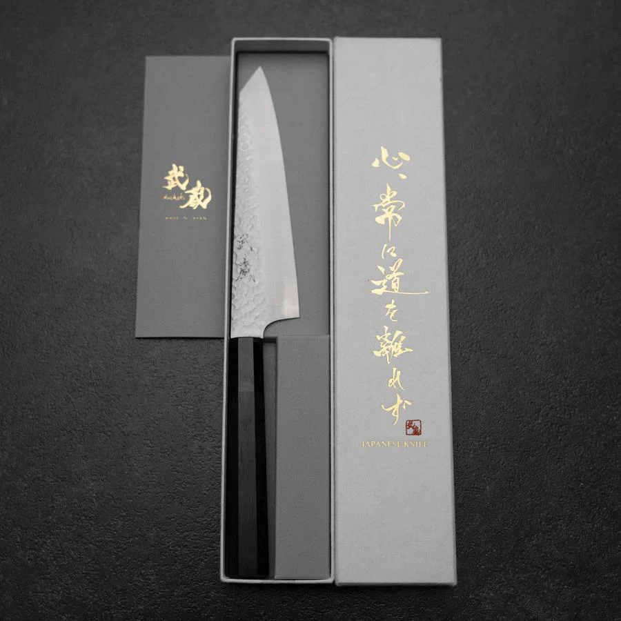 Kiritsuke Petty VG-10 Tsuchime Büffelhorn und Ebenholz Griff 150mm - Image 8