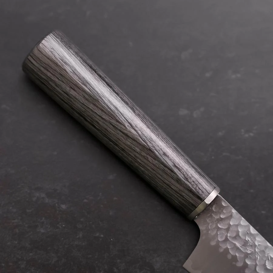 Kiritsuke Petty VG-10 Tsuchime Kohlefarbener Kirschholz Griff 150mm - Image 6