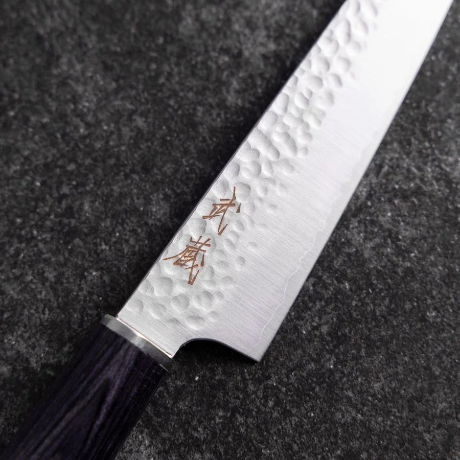 Kiritsuke Petty VG-10 Tsuchime Runder Lila Griff 150mm - Image 3