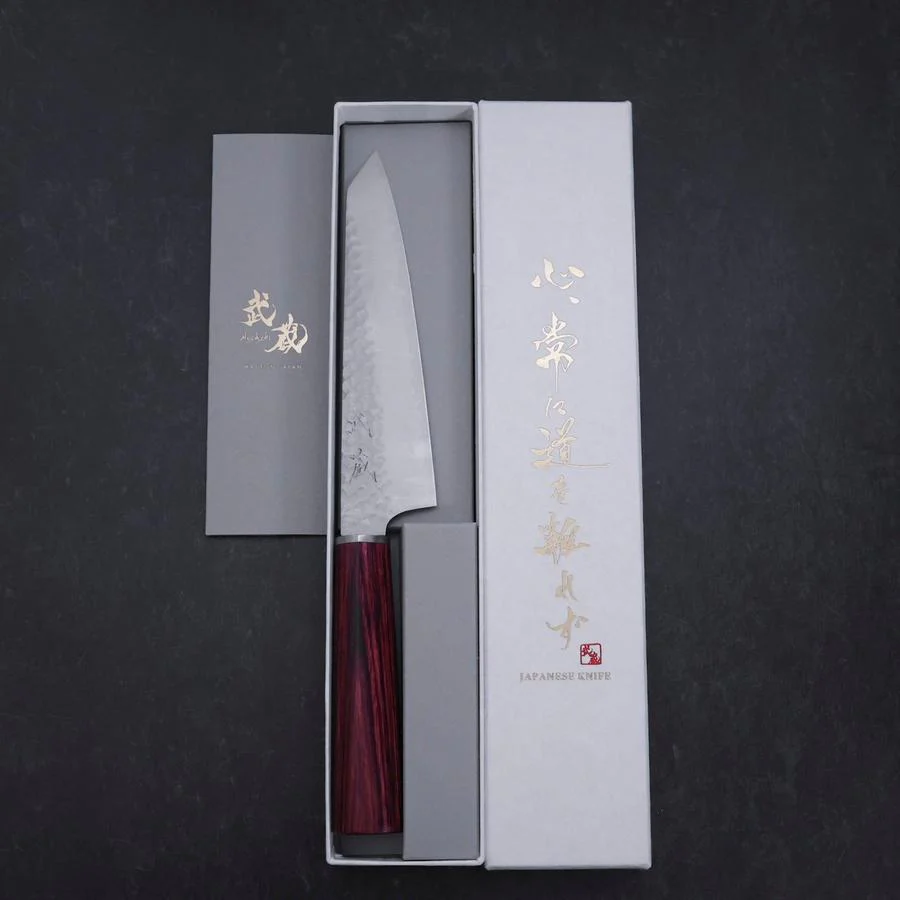 Kiritsuke Petty VG-10 Tsuchime Roter Westlicher Griff 150mm - Image 8