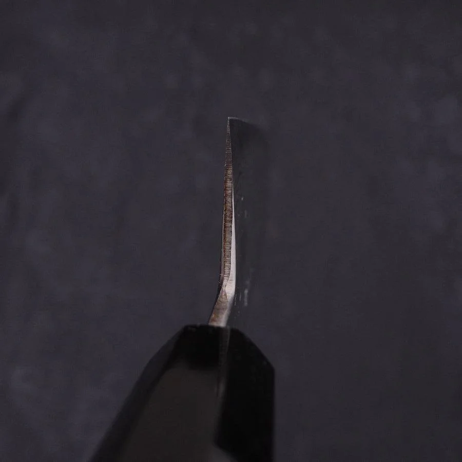 Kiritsuke Santoku Blue Steel #1 Suminagashi Büffelhorn und Ebenholz Griff 170mm - Image 4