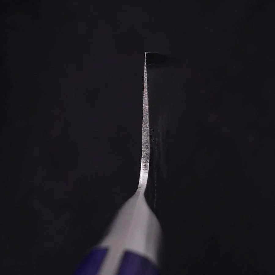 Kiritsuke Santoku Edelstahlummantelung Blue Steel #2 Nashiji Westlicher Griff 195mm - Image 4