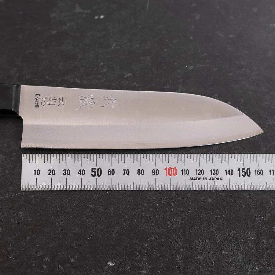 Santoku VG-10 Poliert Westlicher Schwarzer Griff 180mm - Image 7