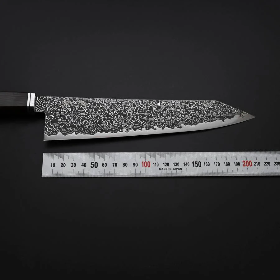 Kiritsuke SG-2 Kurozome Nickel Damast Westlicher Ebenholz Griff 210mm - Image 7