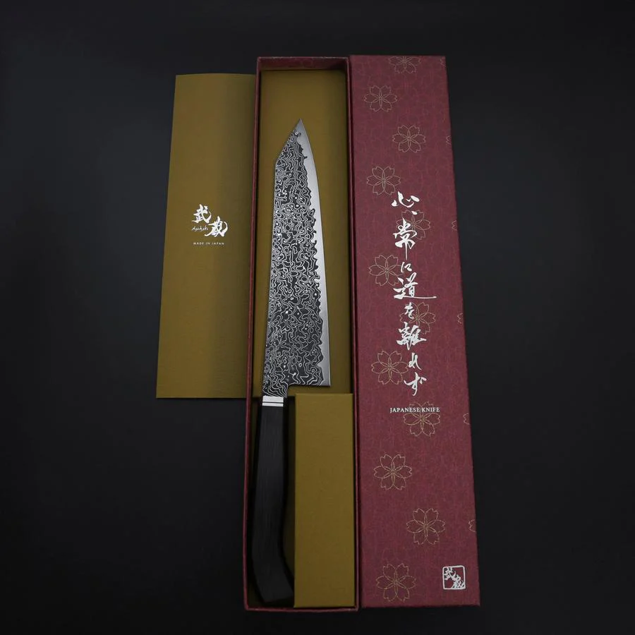 Kiritsuke SG-2 Kurozome Nickel Damast Westlicher Ebenholz Griff 210mm - Image 8
