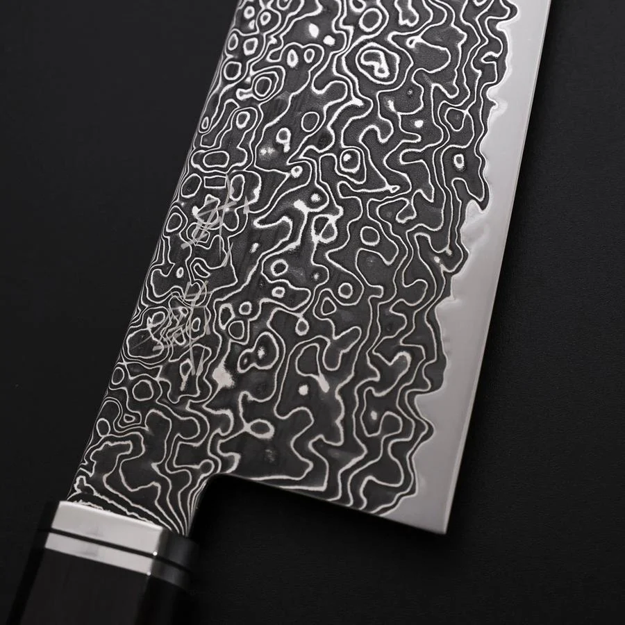 Kiritsuke SG-2 Kurozome Nickel Damast Westlicher Ebenholz Griff 240mm - Image 3