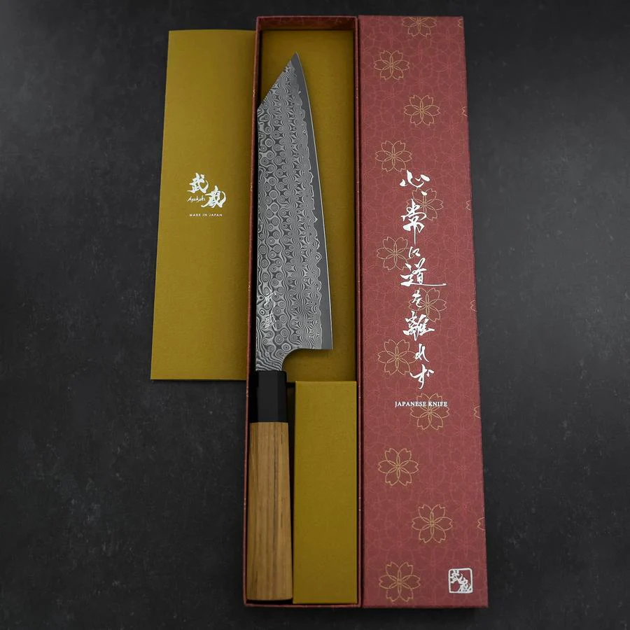 Kiritsuke SG-2 Damast Büffelhorn und Teakholz Griff 225mm - Image 8