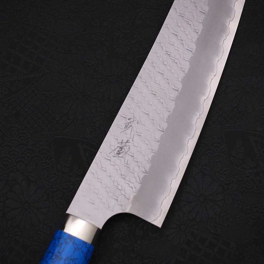 Kiritsuke SG-2 Tsuchime Blauer Türkis Griff 200mm - Image 3