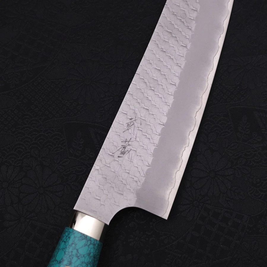 Kiritsuke SG-2 Tsuchime Grüner Türkis Griff 200mm - Image 3