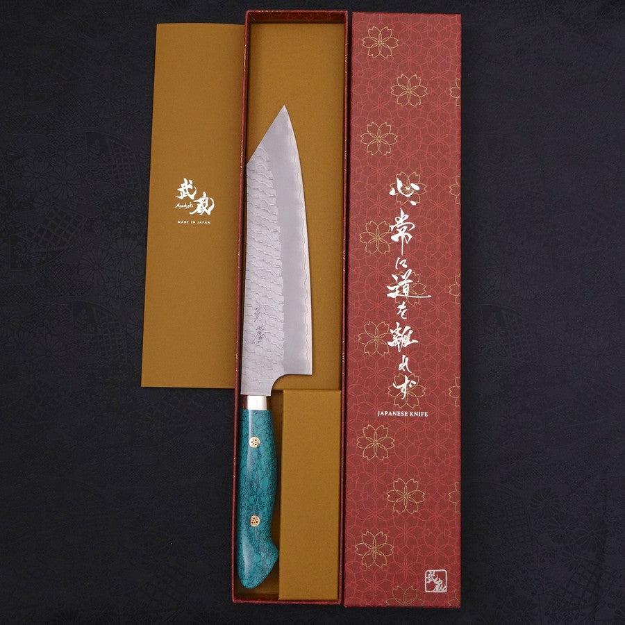 Kiritsuke SG-2 Tsuchime Grüner Türkis Griff 200mm - Image 8