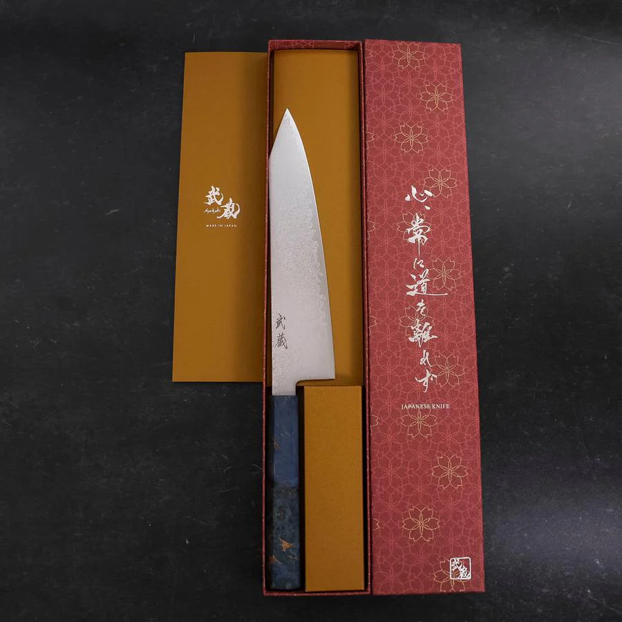 Kiritsuke SG-2 Wellen-Nickel Damast Ahornholz Griff 210mm - Image 8