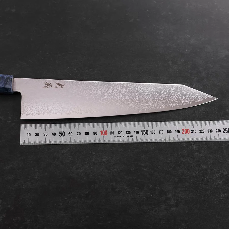 Kiritsuke SG-2 Wellen Nickel Damast Blauer Ahornholz Griff 240mm - Image 7