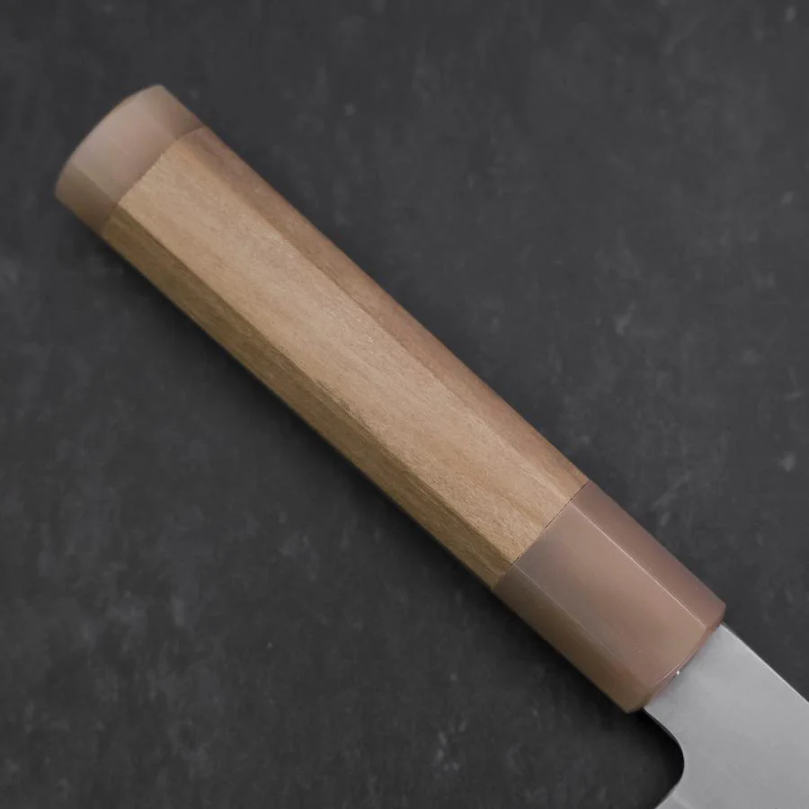 Kiritsuke Silver Steel #3 Bokashi Magnolienholz Griff mit Doppelter Büffelhorn-Kappe 195mm - Image 6