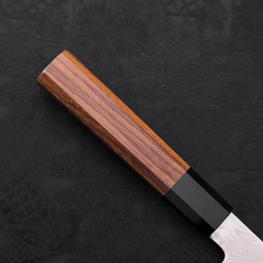 Kiritsuke Silver Steel #3 Damast Büffelhorn und Teakholz Griff 210mm - Image 6