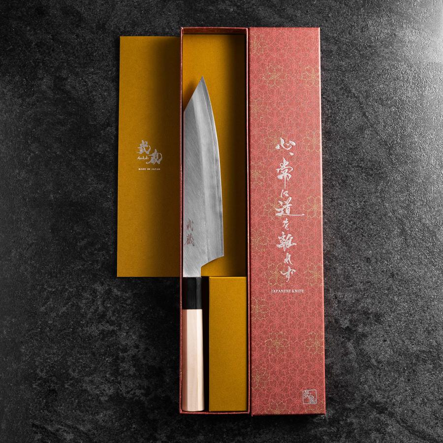 Kiritsuke Silver Steel #3 Kasumi Büffelhorn und Magnolienholz Griff 200mm - Image 8