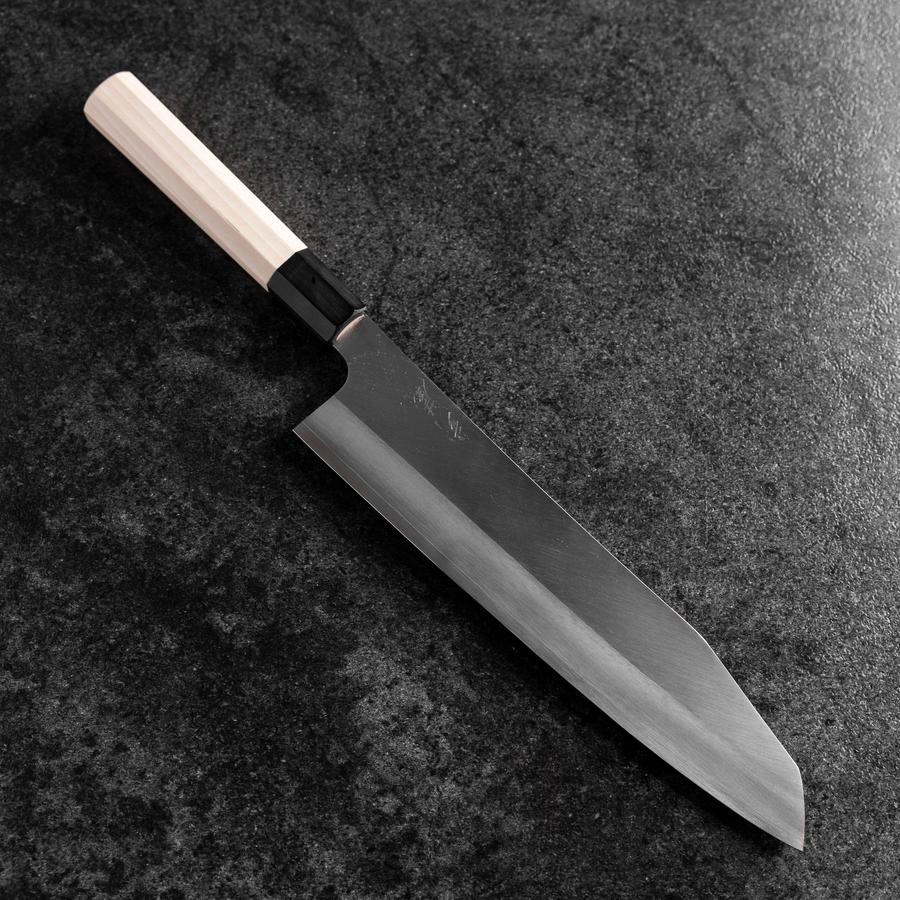 Kiritsuke Silver Steel #3 Kasumi Büffelhorn und Magnolienholz Griff 240mm
