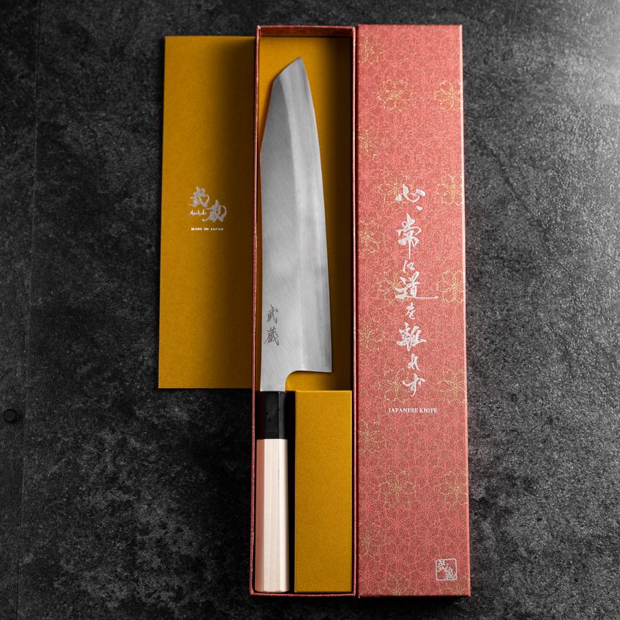 Kiritsuke Silver Steel #3 Kasumi Büffelhorn und Magnolienholz Griff 240mm - Image 8