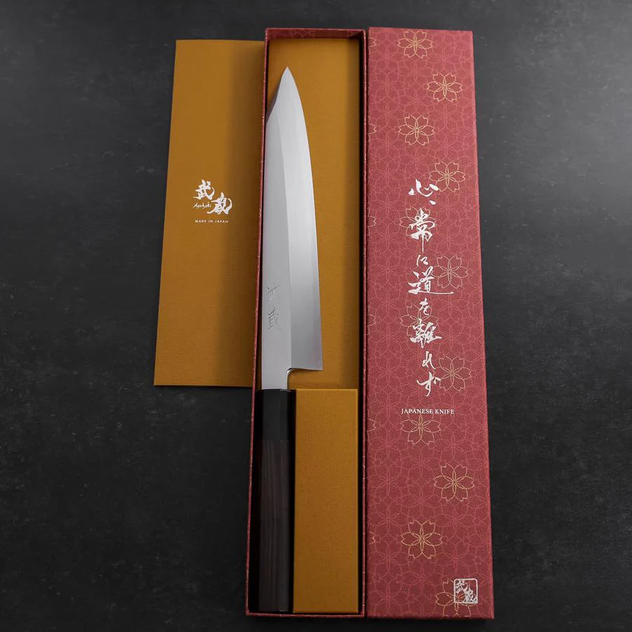 Kiritsuke Silver Steel #3 Poliert Büffelhorn und Ebenholz Griff 230mm - Image 8